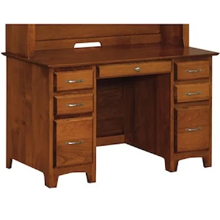 Customizable 50" Solid Wood Computer-Ready Executive Desk with File Storage